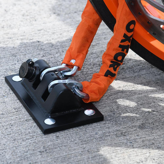 Oxford Docking Station Motorcycle Ground & Wall Mount Security Anchor-Win Impex Moto
