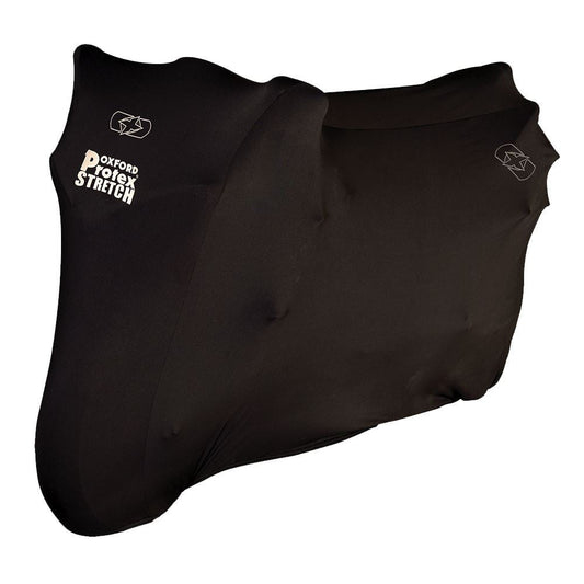 Oxford Protex Stretch Indoor Premium Stretch-Fit Bike Cover Black-Win Impex Moto