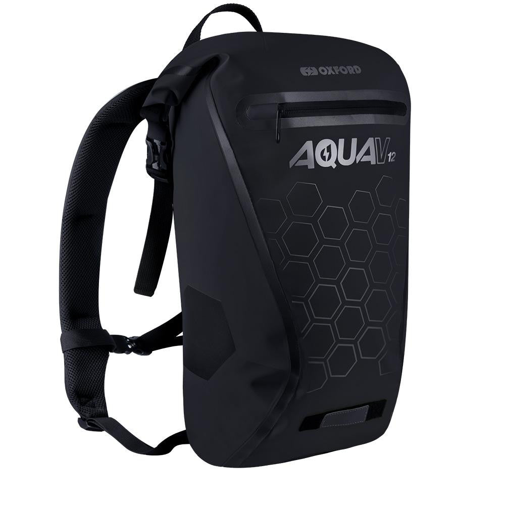 Oxford Aqua V 12 Liter Motorcycle Backpack Black-Win Impex Moto