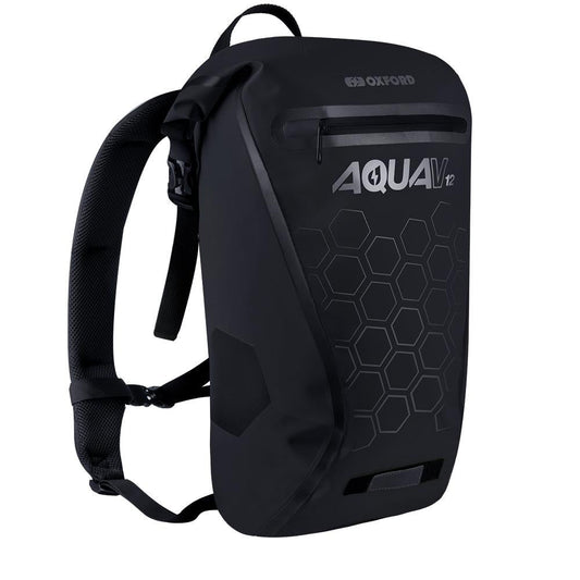 Oxford Aqua V 12 Liter Motorcycle Backpack Black-Win Impex Moto