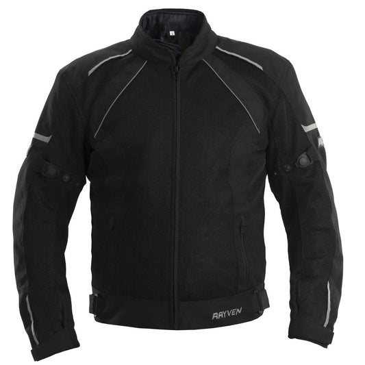 Rayven Air-Tec Waterproof Textile Jacket Black-Win Impex Moto