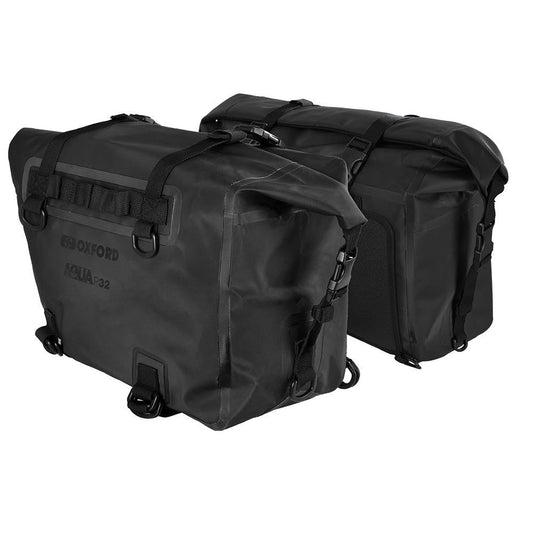 Oxford Aqua P32 Waterproof 32 Liter Motorbike Panniers Luggage-Win Impex Moto