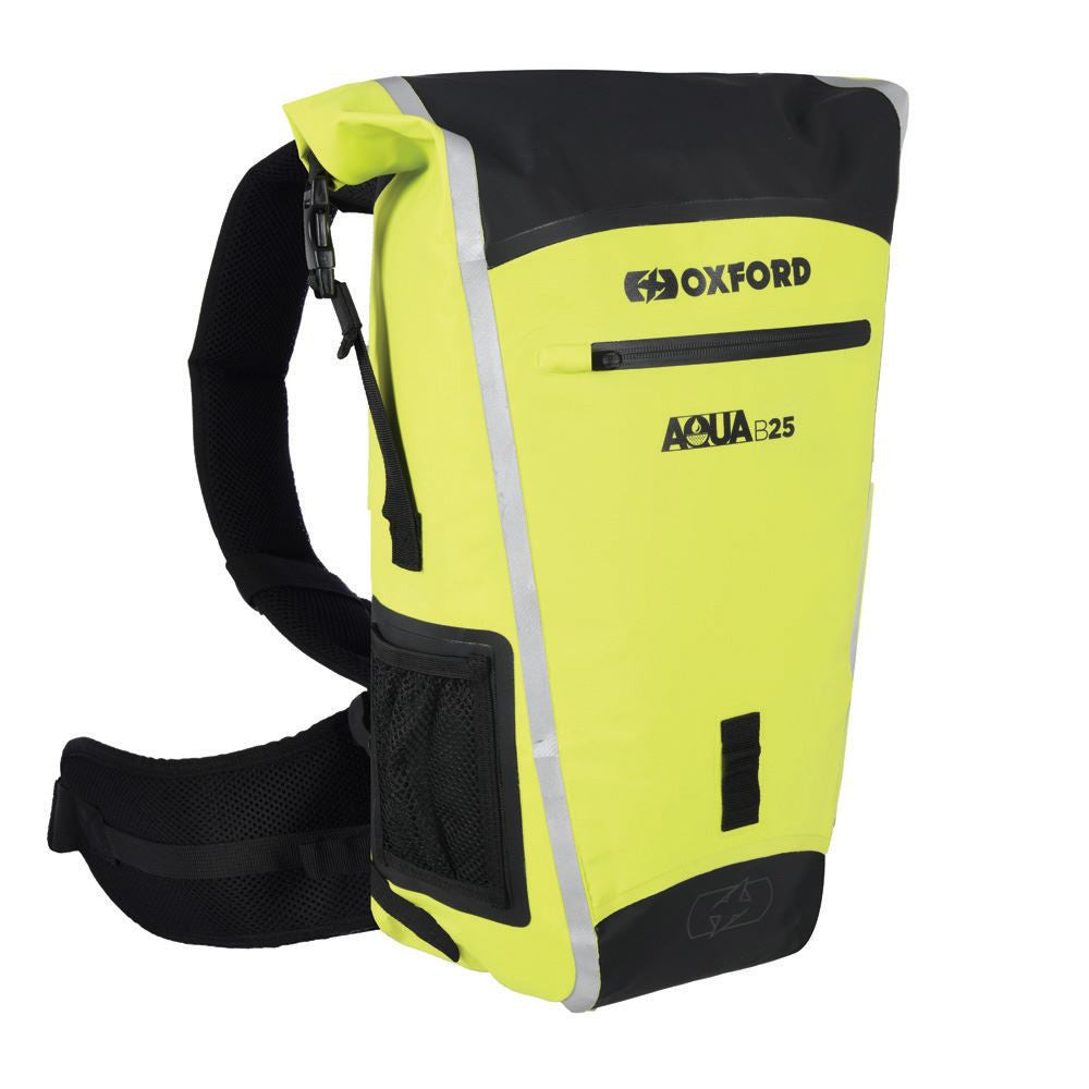 Oxford Aqua B25 Hydro 25 Liter Backpack Rucksack Black/Fluo-Win Impex Moto