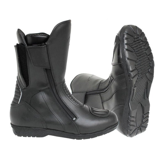 Diora Strada Motorcycle Waterproof Touring Boots Black-Win Impex Moto