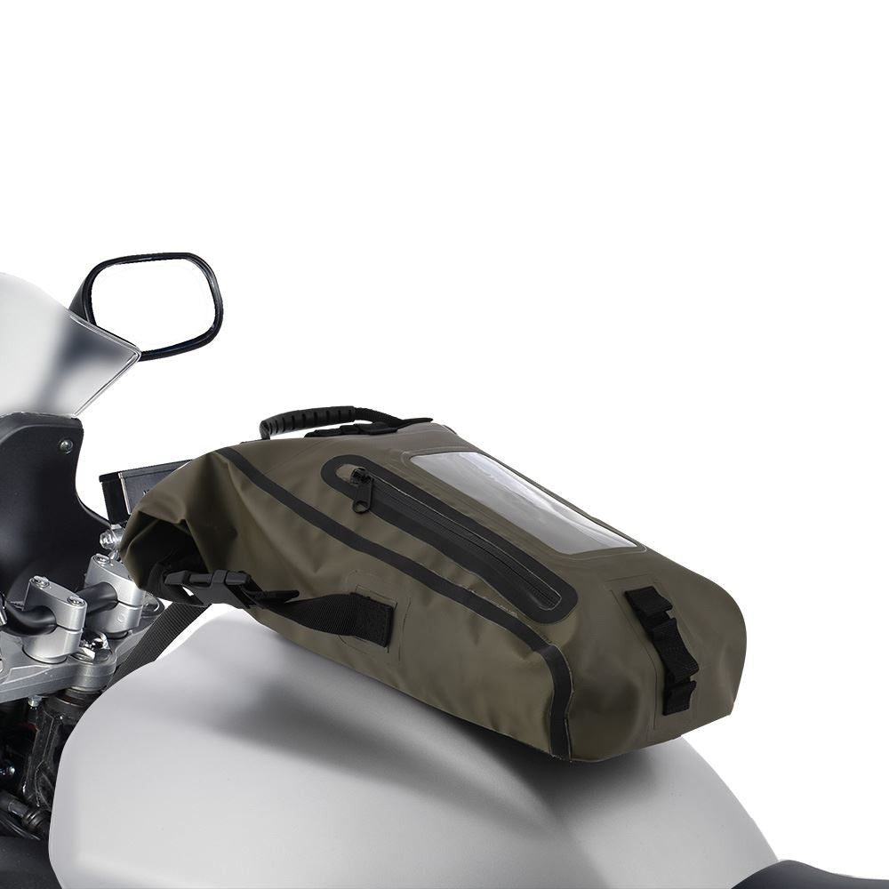 Oxford Aqua M8 Motorcycle Tank Bag Luggage Khaki Black-Win Impex Moto