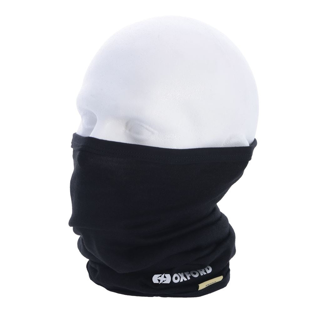Oxford Deluxe Comfortable Motorcycle Neck Tube Merino Black-Win Impex Moto
