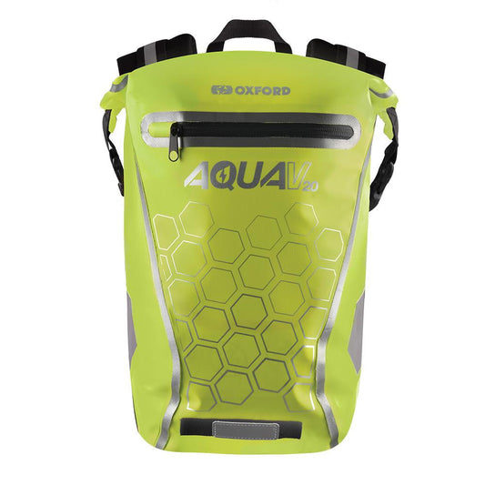 Oxford Aqua V20 Waterproof 20 Liter Motorcycle BackPack Fluo-Win Impex Moto