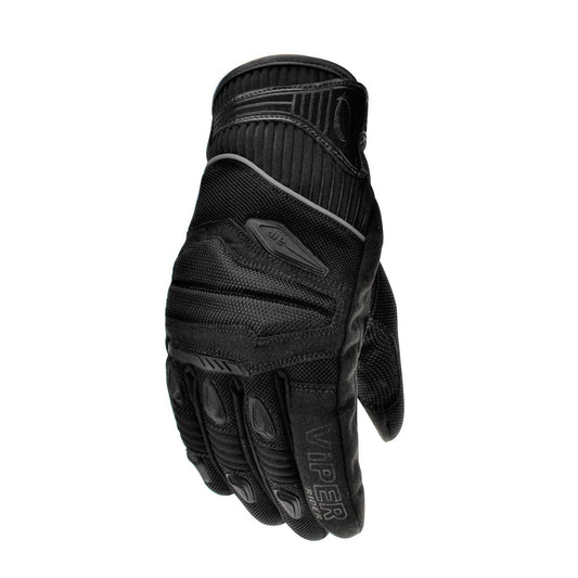 Viper Street 4 CE Approved Textile Motorcycle Gloves Black-Win Impex Moto