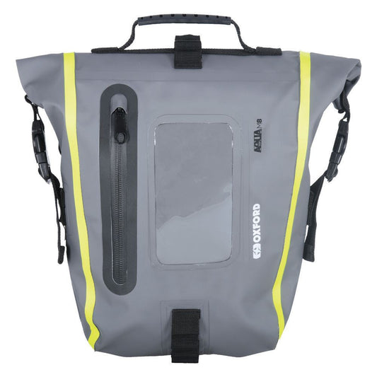 Oxford Aqua M8 Motorcycle Tank Bag Black Grey Fluo-Win Impex Moto