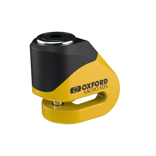 Oxford Micro XD5 Disc Lock Yellow/Black-Win Impex Moto