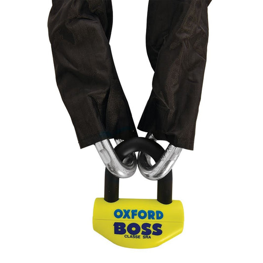 Oxford Boss Motorcycle Motorbike Security Chain & Padlock 1.5m-Win Impex Moto