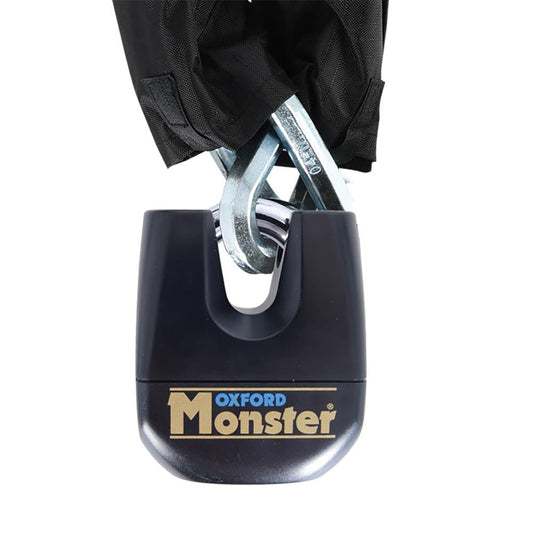 Oxford Monster 14mm Hex Chain & Padlock 2m | Heavy-Duty Motorcycle Security-Win Impex Moto