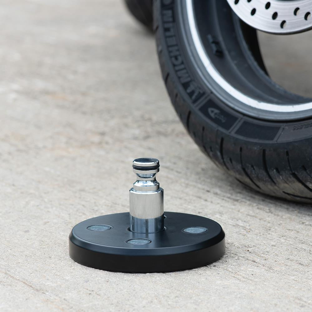 Oxford LK113 Beast Motorcycle Motorbike Floor Lock Adaptor Black-Win Impex Moto