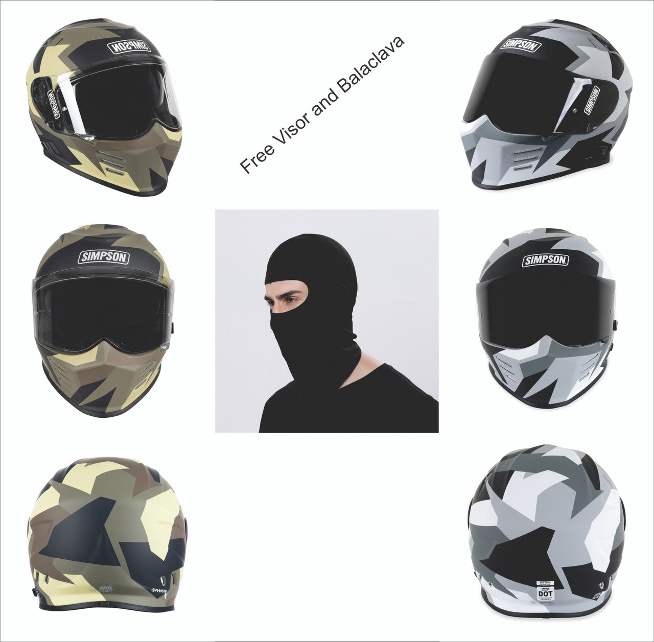 Simpson Venom Full Face Helmet Ece22.06-Win Impex Moto