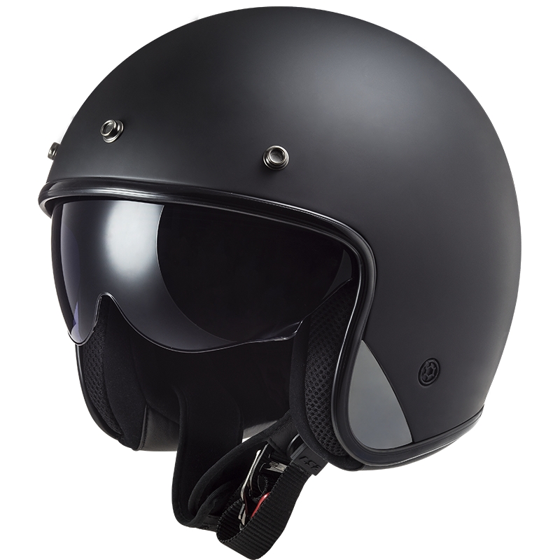 LS2 OF601 BOB II SOLID MATT BLACK ECE22.06-Win Impex Moto