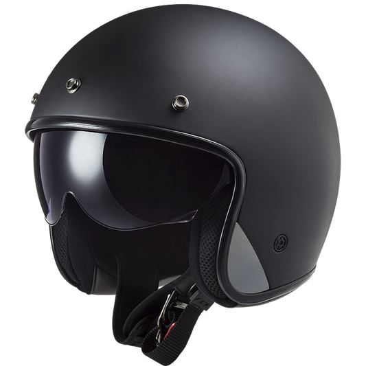 LS2 OF601 BOB II SOLID MATT BLACK ECE22.06-Win Impex Moto