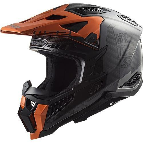 LS2 MX703 X-FORCE VICTORY MOTORCROSS HELMET TITANIUM ORANGE-Win Impex Moto