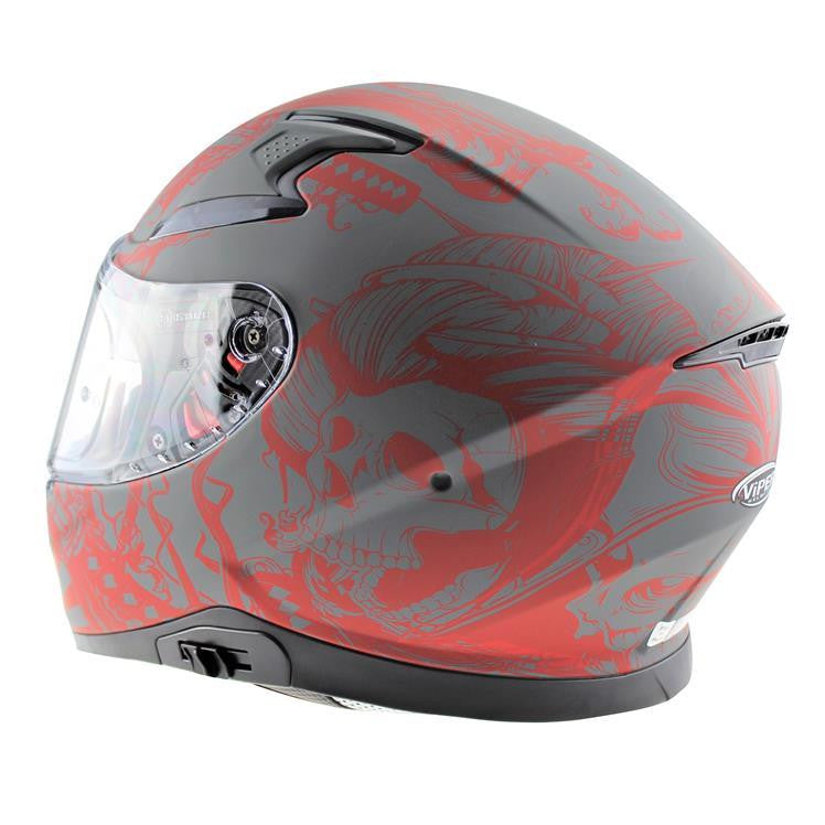 VIPER RSV95 SKULL EDITION MOTORCYCLE FULL FACE HELMET NEAR U-Win Impex Moto