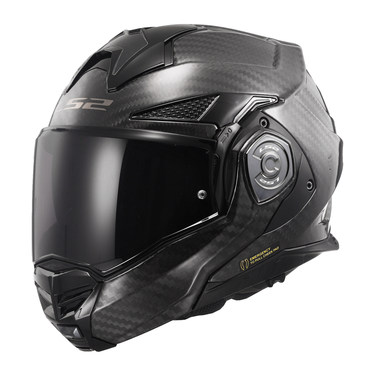 LS2 FF901 Advant X Modular Carbon Fibre Flip Front Full Face Motorbike Helmet-Win Impex Moto