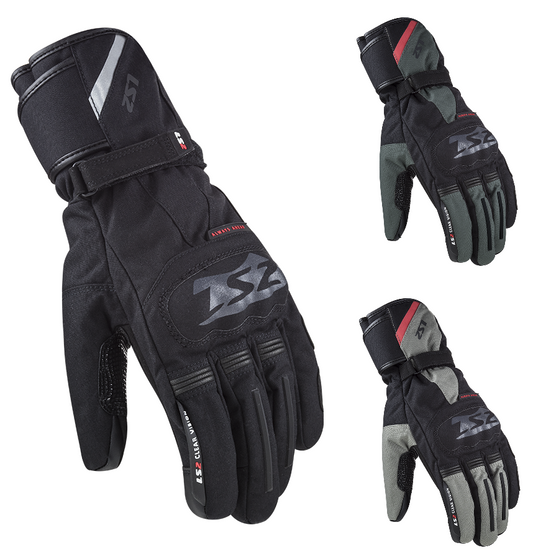 LS2 Snow Man Waterproof Textile Touring Motorbike Gloves-Win Impex Moto