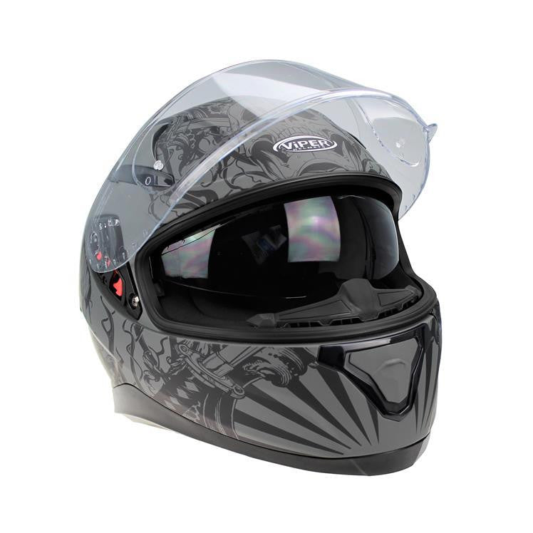 VIPER RSV95 SKULL EDITION MOTORCYCLE FULL FACE HELMET NEAR U-Win Impex Moto
