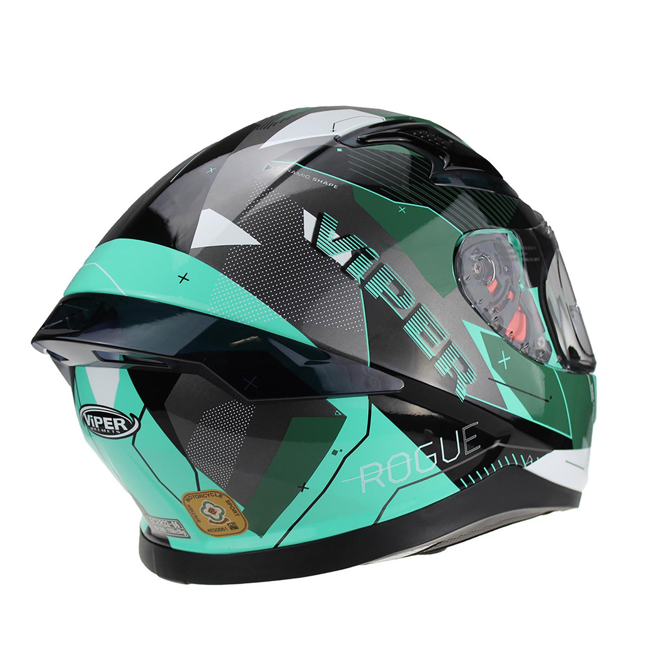 VIPER RSV95 ROGUE TEAL FULL FACE ROAD CRASH MOTORCYCLE HELMET NEAR ME-Win Impex Moto