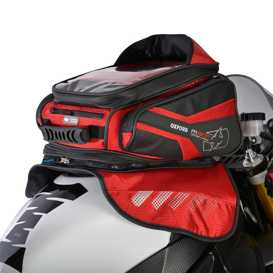 Oxford Motorcycle Magnetic Luggage MR30 Tank Bag Red 30L-Win Impex Moto
