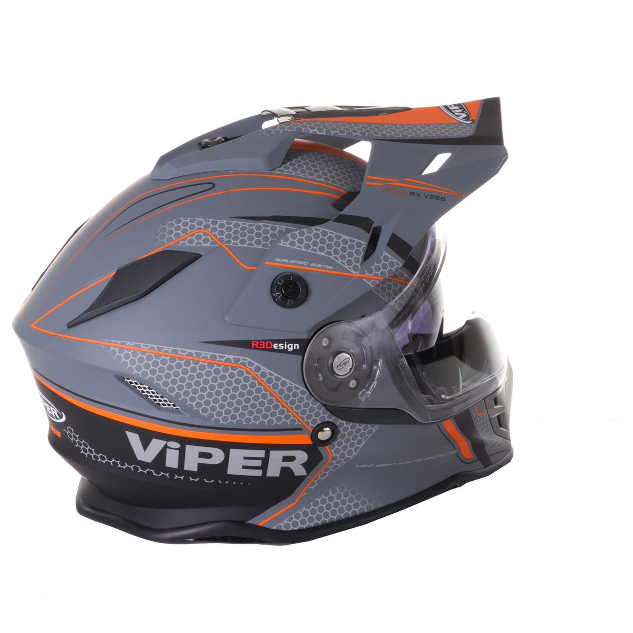 Viper RXV288 Double Visor Enduro Motocross Motorcycle Motorbike Helmet-Win Impex Moto