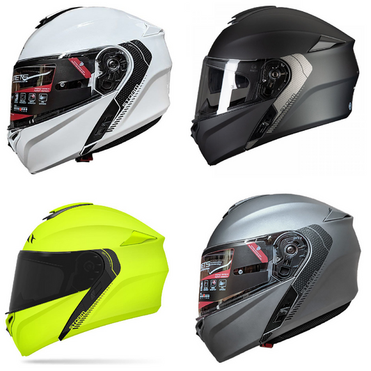 MT Storm Solid Flip Up Front Motorcycle Motorbike Helmet-Win Impex Moto