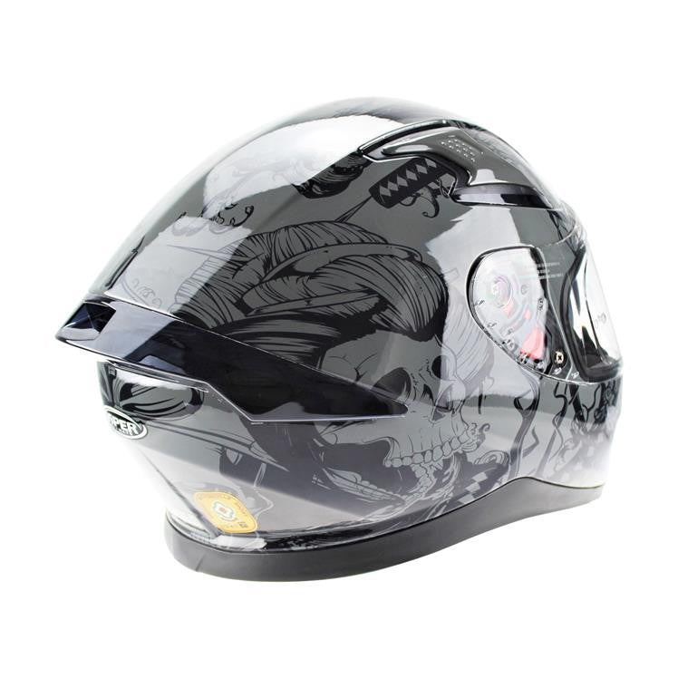 VIPER RSV95 SKULL EDITION MOTORCYCLE FULL FACE HELMET NEAR U-Win Impex Moto