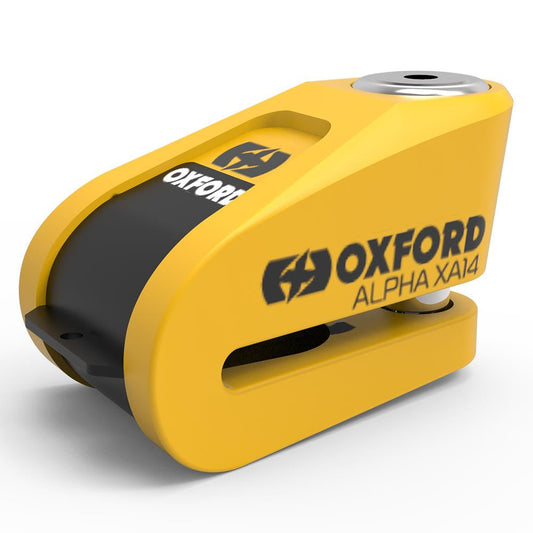Oxford Alpha XA14 Alarm Disc Lock Yellow/Black-Win Impex Moto