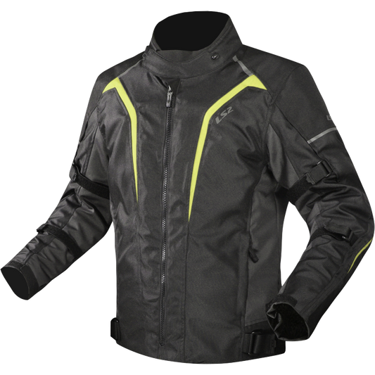 Ls2 Sepang Man Waterproof Motorbike Jacket Black Grey H-V Yellow-Win Impex Moto