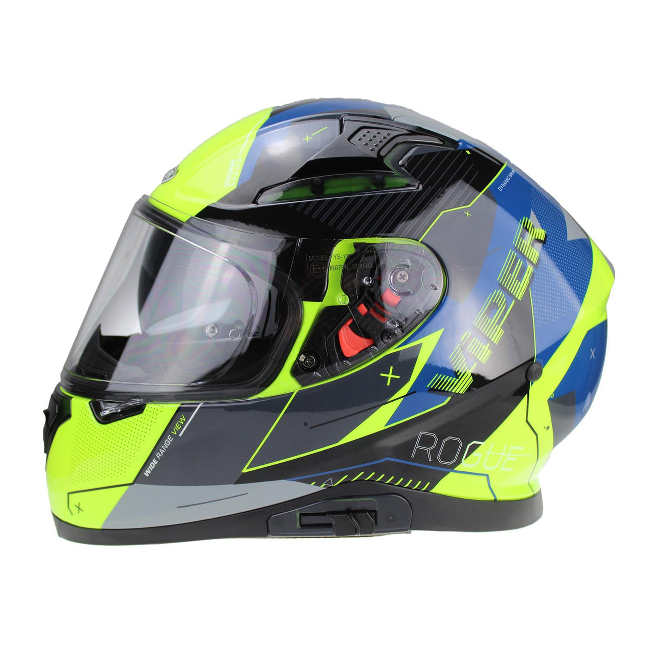 VIPER RSV95 ROGUE BLACK BLUE FULL FACE ROAD CRASH MOTORBIKE MOTORCYCLE HELMET-Win Impex Moto