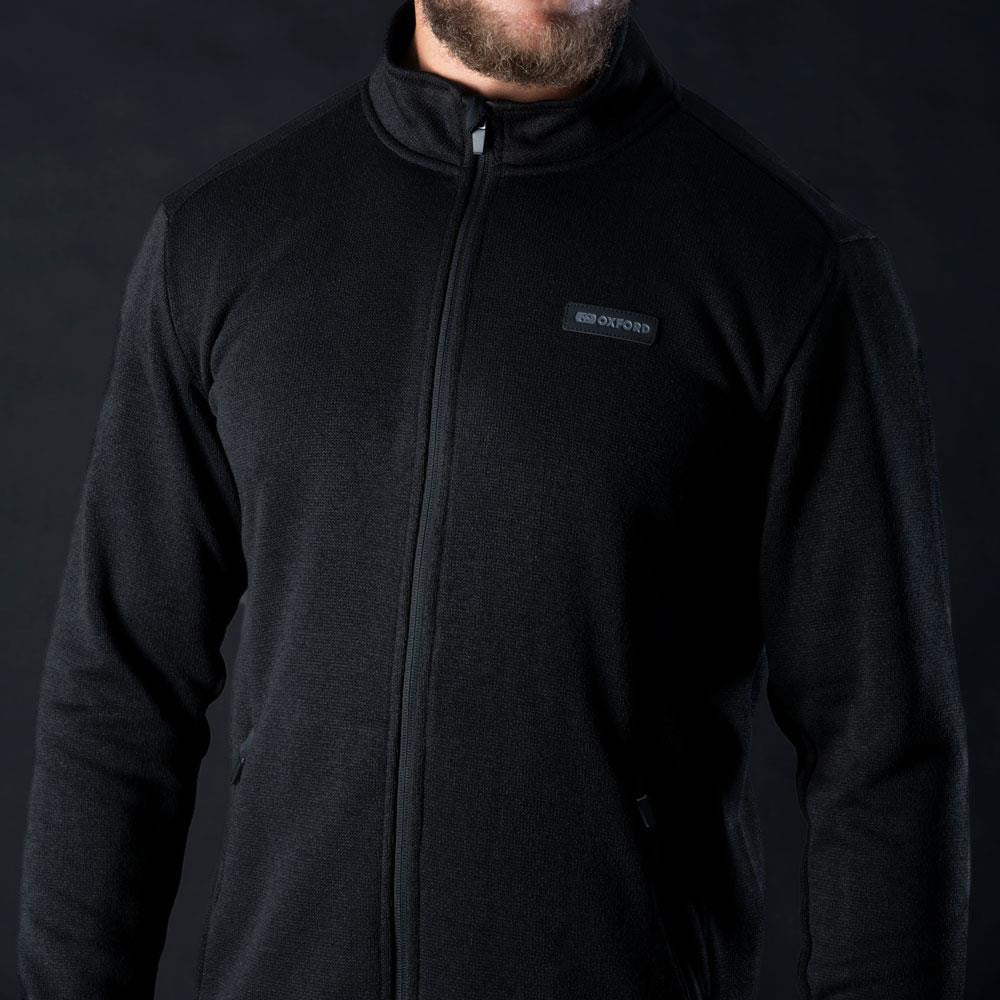 Oxford Advanced Fleece MS Jacket - Black-Win Impex Moto