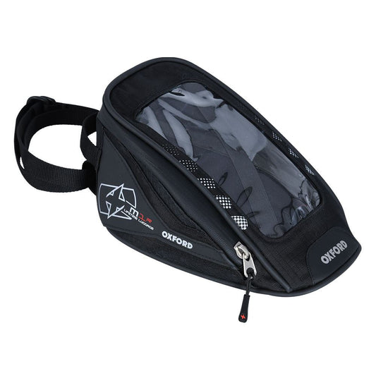 Oxford M1R Micro Tank Bag 420D For Motorcycle Black 1L-Win Impex Moto