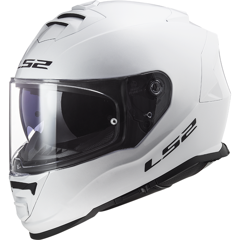 LS2 FF800 Storm II Motorcycle Full Face Helmet Solid White ECE 22.06-Win Impex Moto
