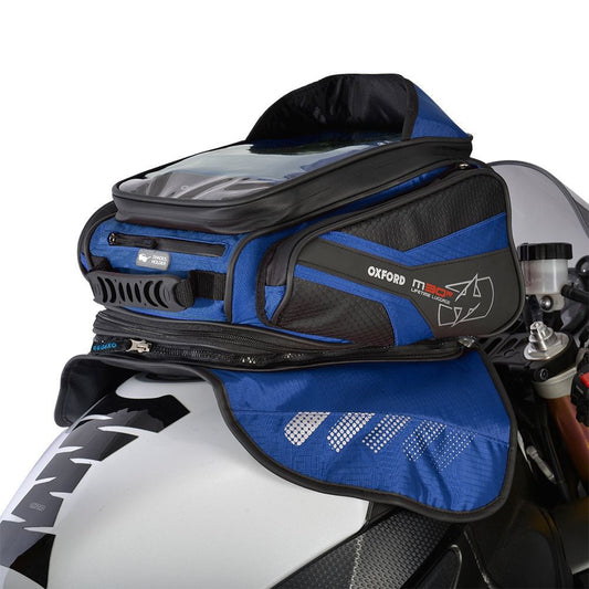 Oxford M30R Magnetic Tank Bag Motorcycle Luggage- 30L Blue-Win Impex Moto