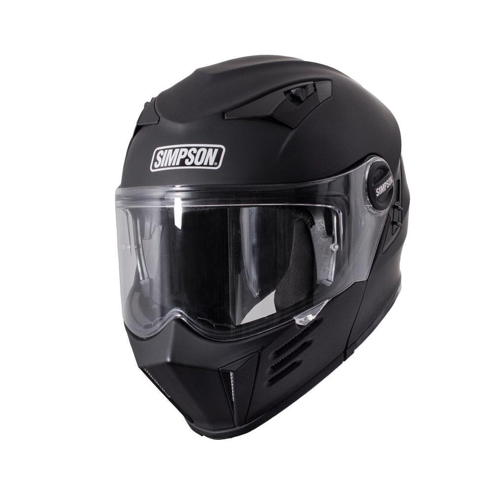 Simpson Darksome Solid Matt Black Full Face Helmet Ece 22.06-Win Impex Moto