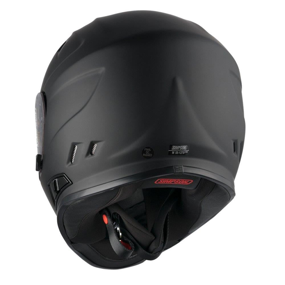 Simpson Venom Solid Motorcycle Motorbike Full Face Helmet (ECE-22.06)-Win Impex Moto