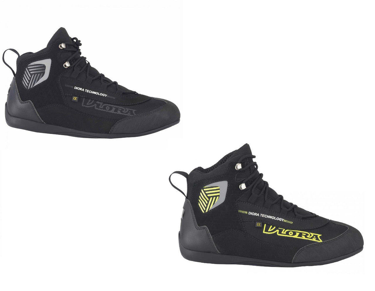 Diora Darwin Hipora Waterproof Motorcycle Boots – Black Grey/Fluo-Win Impex Moto