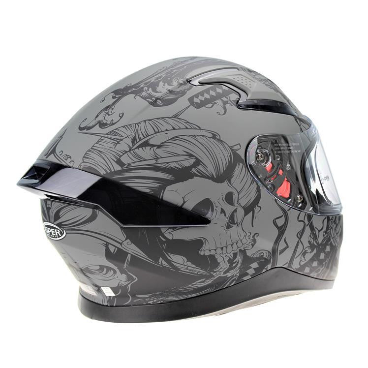 VIPER RSV95 SKULL EDITION MOTORCYCLE FULL FACE HELMET NEAR U-Win Impex Moto