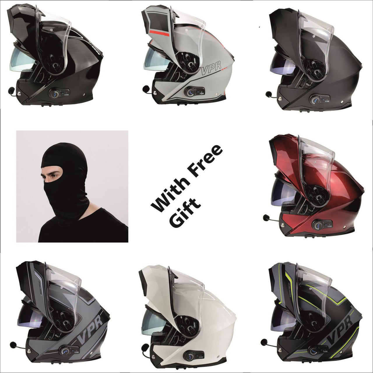 Viper RSV191 Blinc Bluetooth 3.0 Flip Up Modular Motorcycle Helmet-Win Impex Moto
