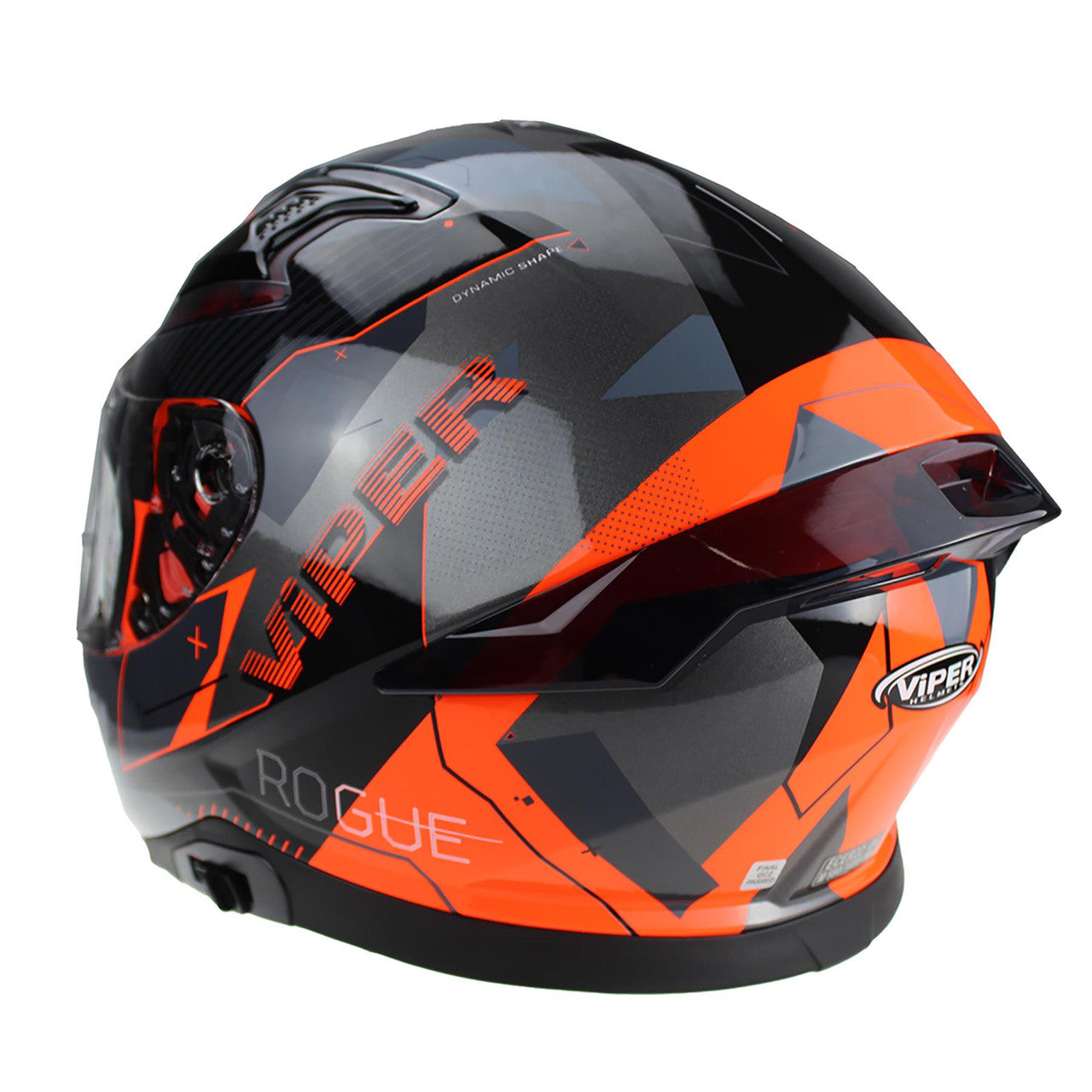 VIPER RSV95 ROGUE BLACK ORANGE FULL FACE MOTORBIKE MOTORCYCLE HELMET-Win Impex Moto